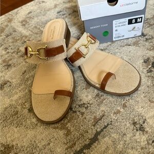 Liz Claiborne Tan and Brown Sandals Minimalist Design